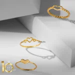 انگشتر-طلا-طرح-قلب