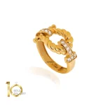 نگشتر-طلا-طرح-فرد-با-طلای-زرد