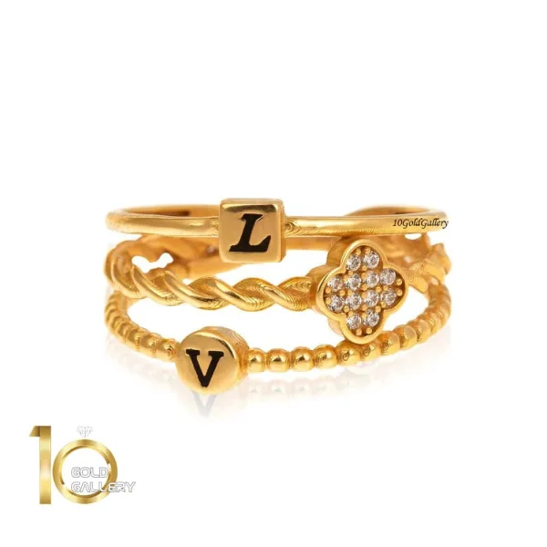انگشتر-طلا-زنانه-طرح-لویی-ویتون