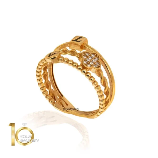 انگشتر-طلا-زنانه-طرح-لویی-ویتون