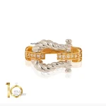 انگشتر طلا طرح فرد (پهن) CR531 - تصویر 4