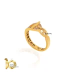 انگشتر طلا طرح هرمس CR588 - تصویر 3