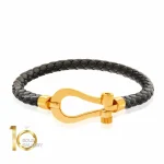 دستبند طلا طرح فرد سفید