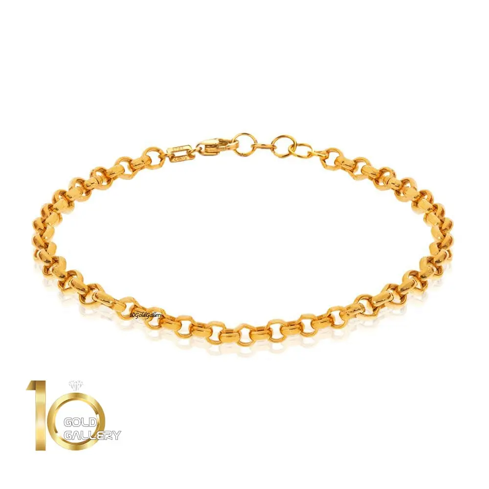 CA414-پابند-طلا-طرح-زنجیر-رولو پابند-طلا-طرح-زنجیر-رولو