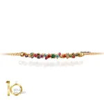 دستبند-طلا-طرح-مولتی-کالر