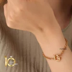 دستبند-طلا-طرح-رولو-با-قفل-ملوانی-با-مدل