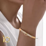 مدل-دستبند-النگویی-مدل-هرمس-نگین-دار