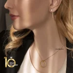 گوشواره-طلا-طرح-استوانه-ای-با-نگین-مدل