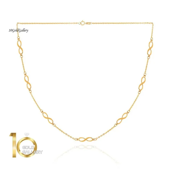 گردنبند-طلا-طرح-پلاک-بی-نهایت