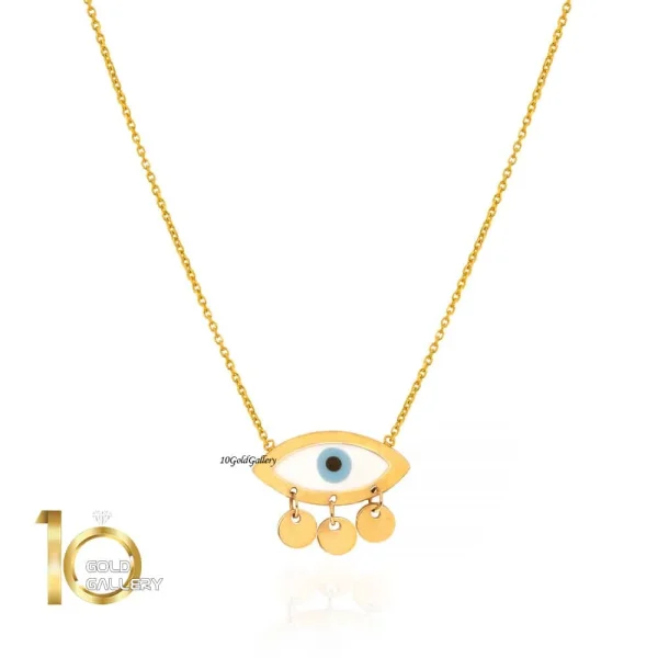 گردنبند-طلا-طرح-چشم-نظر-پولکی