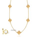 گردنبند رولباسی طلا طرح ونکلیف کد CN637