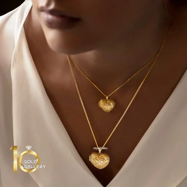 گردنبند-طلا-طرح-قاب-عکس-با-مدل