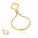 انگشتر-با-آویز-ون-کلیف-مینکاری-سفید