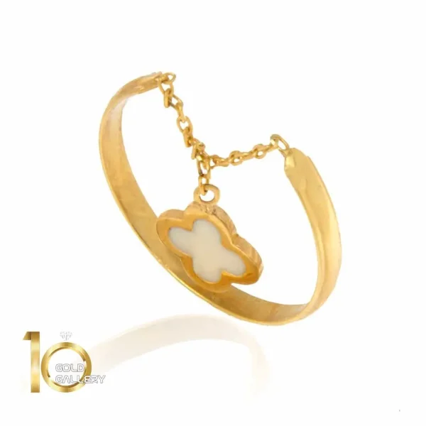 انگشتر-با-آویز-ون-کلیف-مینکاری-سفید