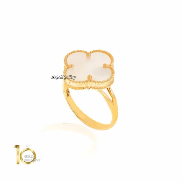 انگشتر-طلا-طرح-گل-چهار-پر-ونکلیف