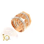 انگشتر-طلا-طرح-دیوید-یورمن-رز-گلد