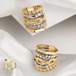 مجموعه-انگشتر-طلا-طرح-دیوید-یورمن-طلا