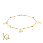 پابند-طلا-طرح-شبدر