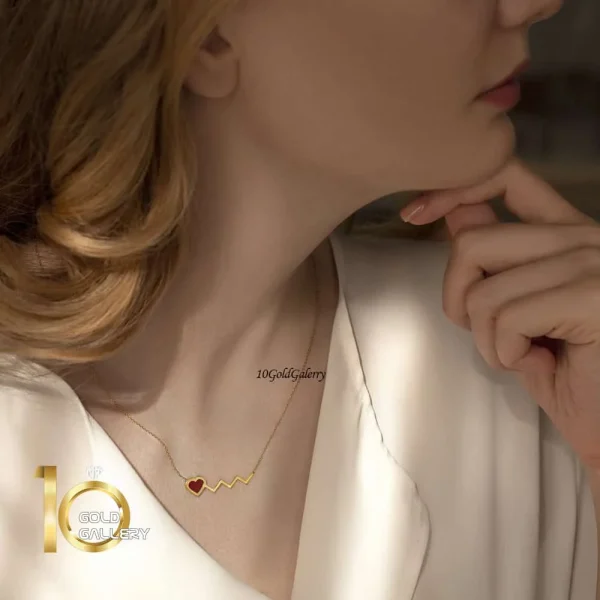 گردنبند-طلا-با-طرح-ضربان-قلب-مدل