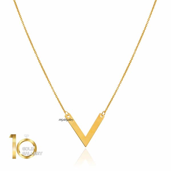 گردنبند طلا طرح V کد LN879