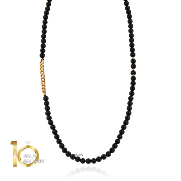 گردنبند-طلا-مردانه-طرح-سنگ-و-زنجیر-کارتیه