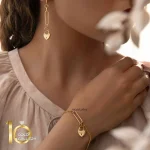 دستبند-طلا-با-آویز-قلب-تیفانی