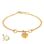دستبند-طلا-با-آویز-قلب-تیفانی