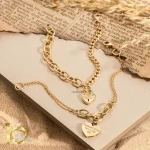 دستبند-طلا-با-آویز-قلب-تیفانی