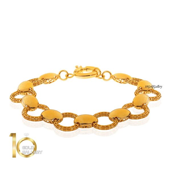 دستبند طلا زنانه طرح زنجیر فیوژن کد CB431