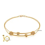 دستبند-طلا-زنانه-طرح-لویی-ویتون