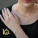 دستبند-طلا-زنانه-طرح-پولکی
