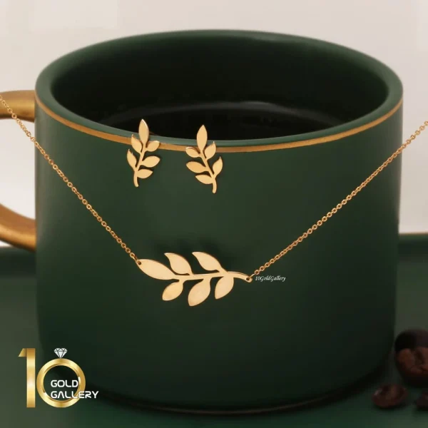 دستبند-طلا-طرح-برگ