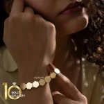 دستبند-طلا-طرح-شش-ضلعی