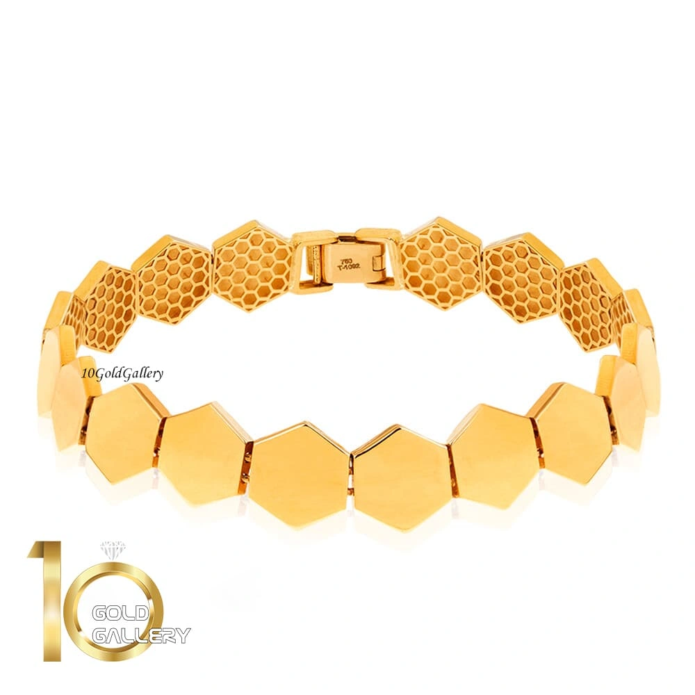 دستبند-طلا-طرح-شش-ضلعی-کد-CB472 دستبند-طلا-طرح-شش-ضلعی
