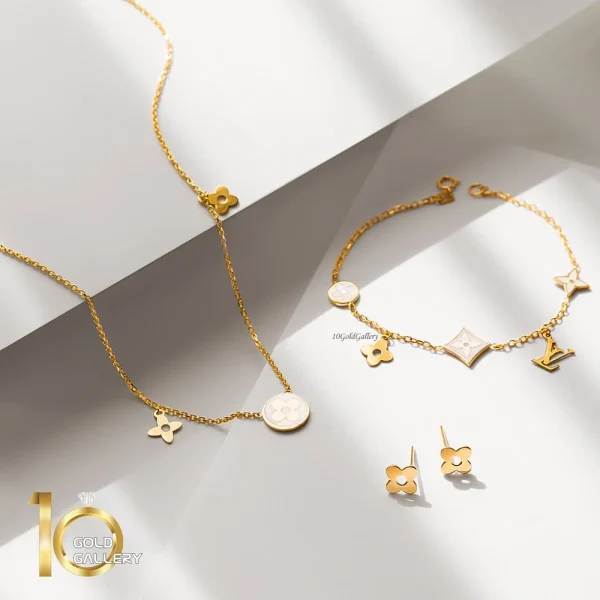 دستبند-طلا-طرح-لویی-ویتون