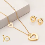 نیم-ست-طلا-طرح-قلب-فرد-تک-نگین