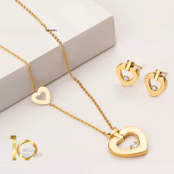 نیم-ست-طلا-طرح-قلب-فرد-تک-نگین