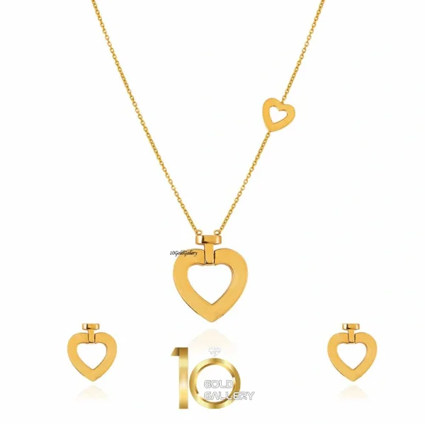 نیم-ست-طلا-طرح-قلب-فرد-ساده