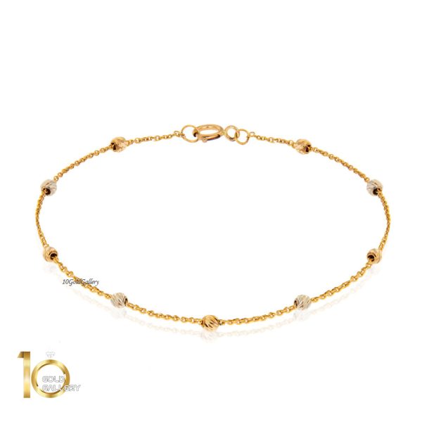 پابند طلا با گوی البرنادو کد CA411