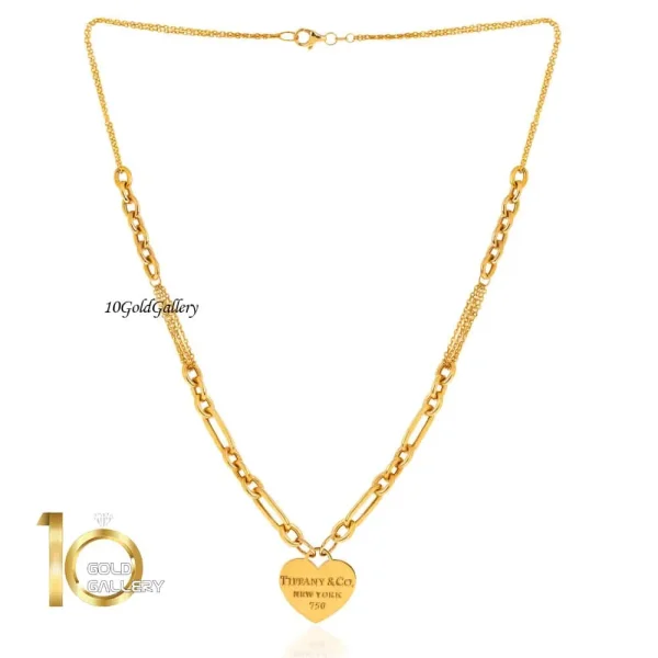 گردنبند-طلا-با-آویز-طرح-تیفانی