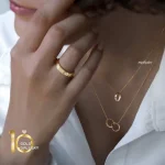 گردنبند-طلا-با-پلاک-طرح-LOVE-کارتیه-کد