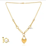 گردنبند-طلا-با-پلاک-قلب-طرح-تیفانی-واید