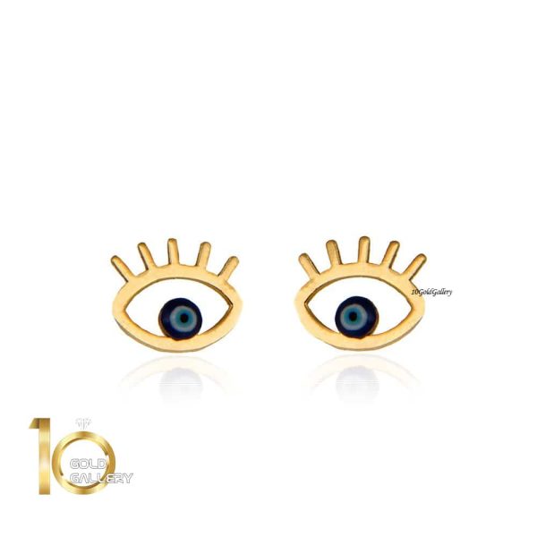 گوشواره طلا زنانه طرح چشم نظر کد CE335