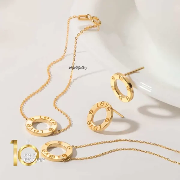 گوشواره-طلا-طرح-LOVE-کارتیر