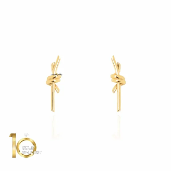 گوشواره-طلا-طرح-گره-تیفانی-مدل-ساده