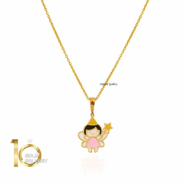 آویز طلا کودک طرح فرشته دختر