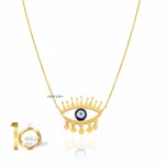 گردنبند طلا طرح چشم نظر کد LN886