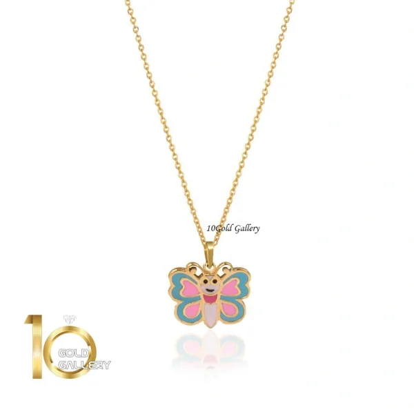 آویز طلا کودک طرح پروانه