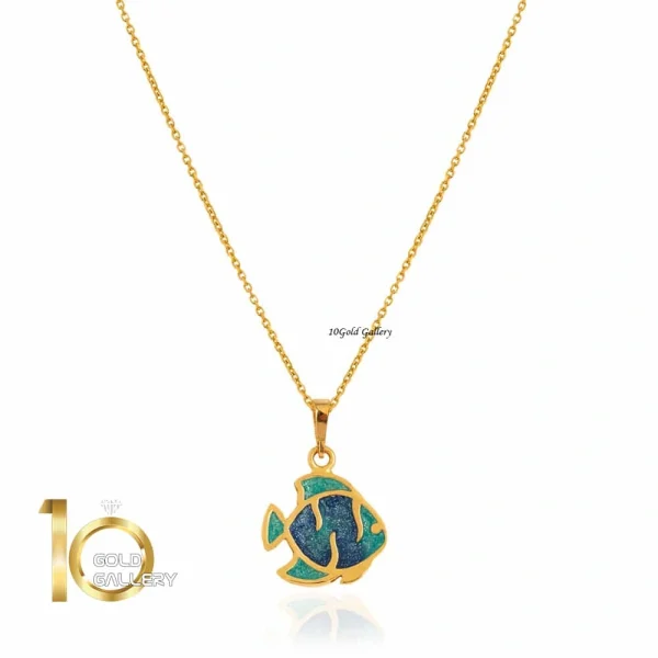 آویز طلا کودک طرح ماهی