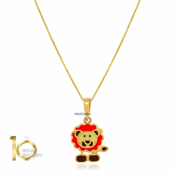 آویز طلای کودک طرح شیر